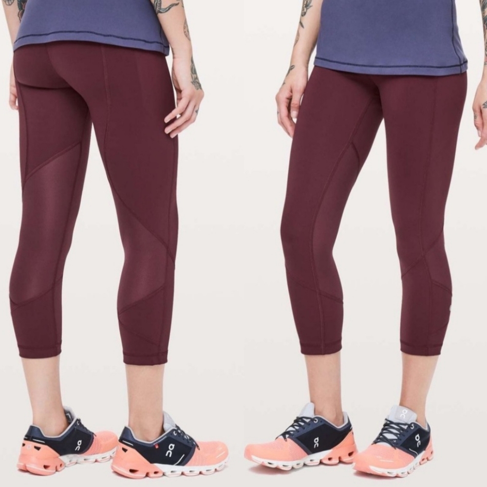 Lululemon Pace Rival Crop Size 2 Dark Adobe